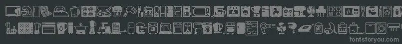 Home Appliances Font – Gray Fonts on Black Background