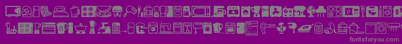 Police Home Appliances – polices grises sur fond violet