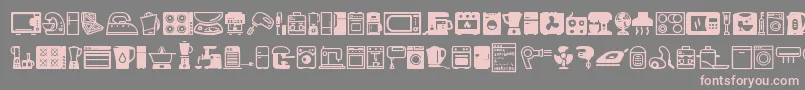 Czcionka Home Appliances – różowe czcionki na szarym tle