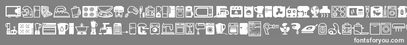 Home Appliances Font – White Fonts on Gray Background