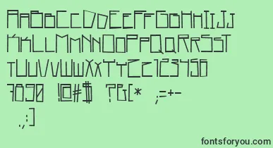 home square   BC font – Black Fonts On Green Background