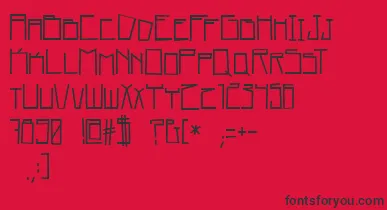 home square   BC font – Black Fonts On Red Background
