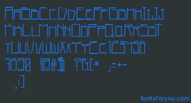 home square   BC font – Blue Fonts On Black Background