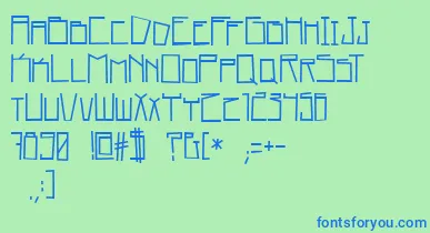 home square   BC font – Blue Fonts On Green Background