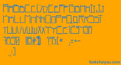 home square   BC font – Blue Fonts On Orange Background