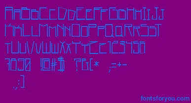 home square   BC font – Blue Fonts On Purple Background