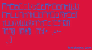 home square   BC font – Blue Fonts On Red Background