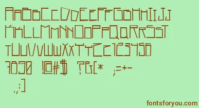 home square   BC font – Brown Fonts On Green Background