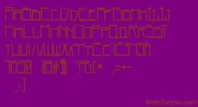 home square   BC font – Brown Fonts On Purple Background