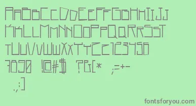 home square   BC font – Gray Fonts On Green Background
