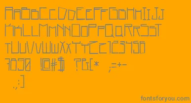 home square   BC font – Gray Fonts On Orange Background