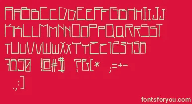 home square   BC font – Green Fonts On Red Background
