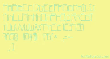 home square   BC font – Green Fonts On Yellow Background