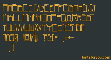 home square   BC font – Orange Fonts On Black Background
