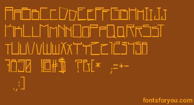 home square   BC font – Orange Fonts On Brown Background