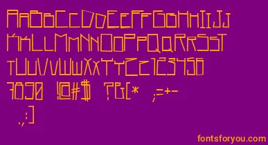 home square   BC font – Orange Fonts On Purple Background