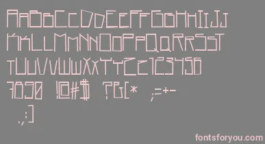 home square   BC font – Pink Fonts On Gray Background