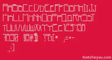 home square   BC font – Pink Fonts On Red Background