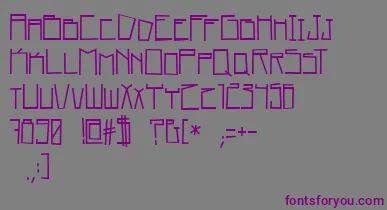 home square   BC font – Purple Fonts On Gray Background