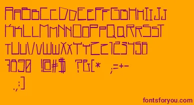 home square   BC font – Purple Fonts On Orange Background