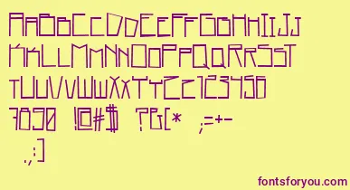 home square   BC font – Purple Fonts On Yellow Background