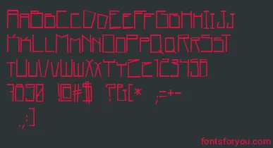 home square   BC font – Red Fonts On Black Background