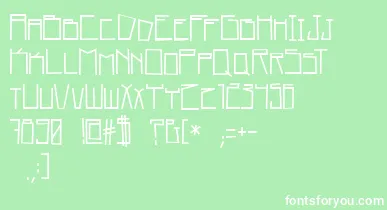 home square   BC font – White Fonts On Green Background