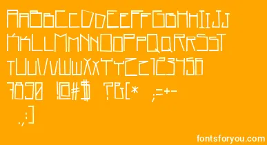 home square   BC font – White Fonts On Orange Background