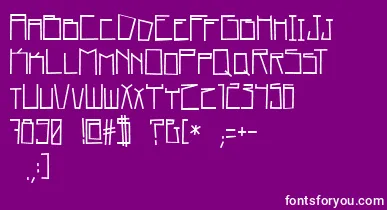 home square   BC font – White Fonts On Purple Background