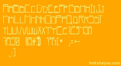 home square   BC font – Yellow Fonts On an Orange Background