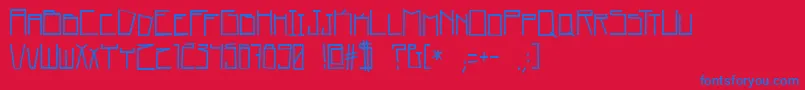 home square   BC Font – Blue Fonts on Red Background