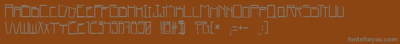フォントhome square   BC – 茶色の背景に灰色の文字