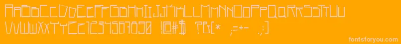 home square   BC-Schriftart – Rosa Schriften auf orangefarbenem Hintergrund