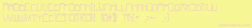 home square   BC Font – Pink Fonts on Yellow Background