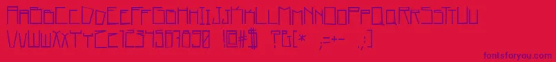 home square   BC Font – Purple Fonts on Red Background