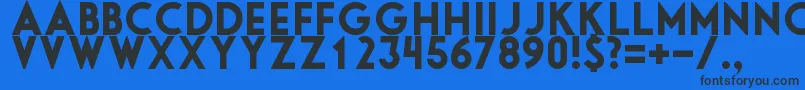 Libbyheavy-fontti – mustat fontit sinisellä taustalla