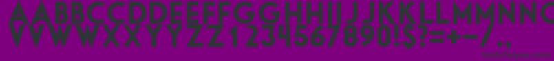 Libbyheavy-Schriftart – Schwarze Schriften auf violettem Hintergrund