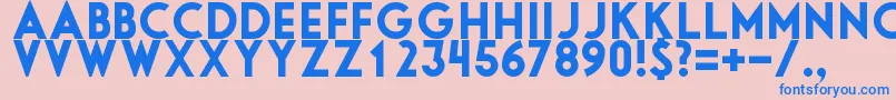 Libbyheavy Font – Blue Fonts on Pink Background