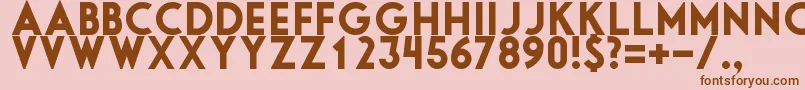 Libbyheavy Font – Brown Fonts on Pink Background