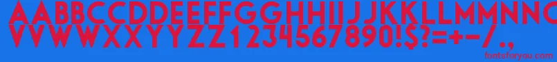 Libbyheavy Font – Red Fonts on Blue Background