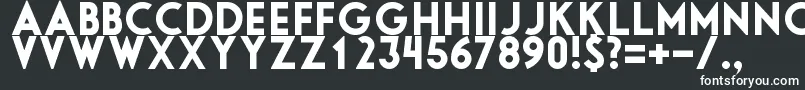 Libbyheavy-fontti – valkoiset fontit mustalla taustalla