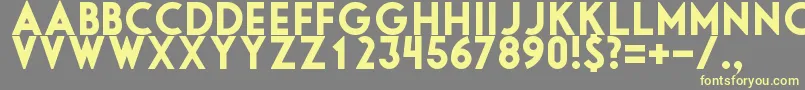 Libbyheavy Font – Yellow Fonts on Gray Background