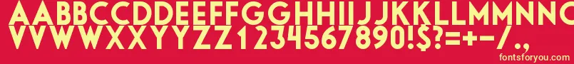 Libbyheavy Font – Yellow Fonts on Red Background