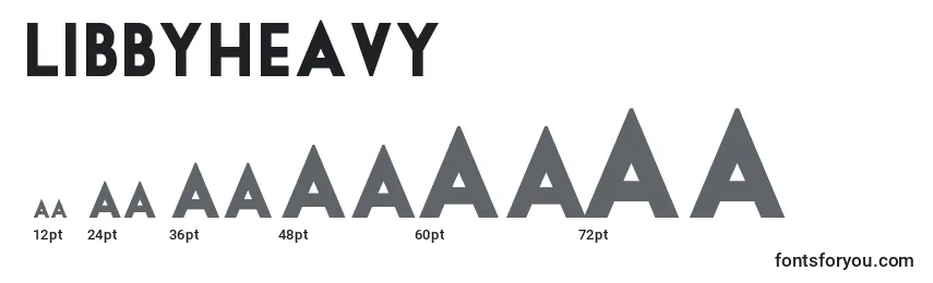 Размеры шрифта Libbyheavy