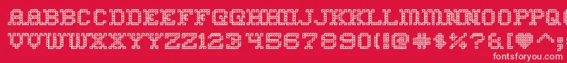 フォントhome sweet home outline – 赤い背景にピンクのフォント