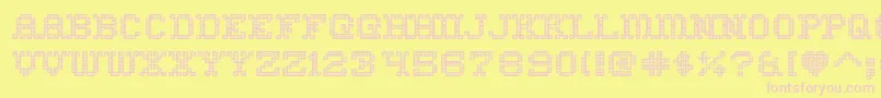 home sweet home outline Font – Pink Fonts on Yellow Background