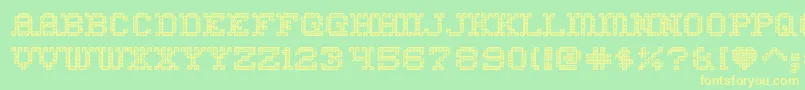 home sweet home outline Font – Yellow Fonts on Green Background