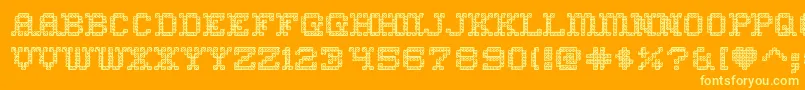 home sweet home outline-Schriftart – Gelbe Schriften auf orangefarbenem Hintergrund