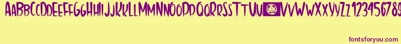home sweet home Font – Purple Fonts on Yellow Background
