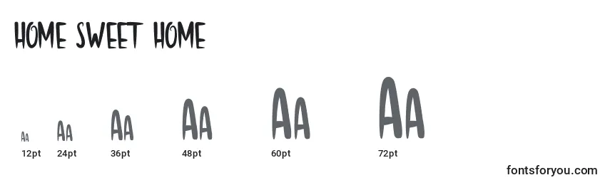 Home sweet home Font Sizes